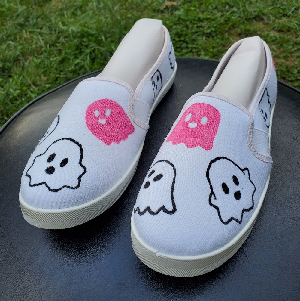 Pink ghost shoes size 8
